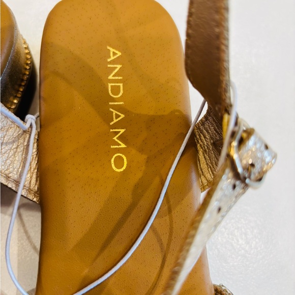 Andiamo Comfort & style Gold Beaded Sandals Women’s 9.5W New without tag - Picture 9 of 12